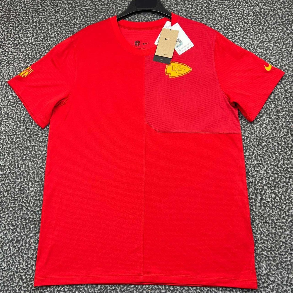 Nike Kansas City Chiefs NFL Dri-Fit Shirt Men Large Red Short Sleeve New L